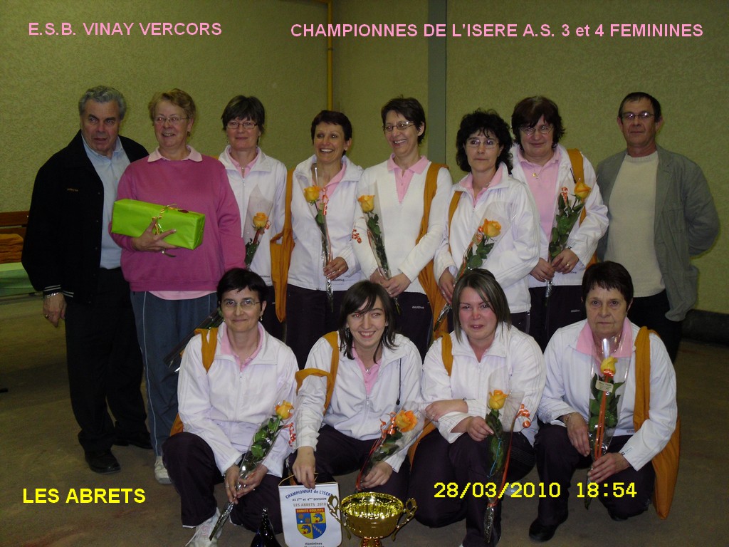 Finale des A.S. 3 et 4 Féminines – Les Abrets – 28 mars 2010