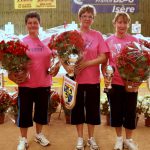 Championnes F4: Dubouchez-Chabert M, Tronel I, Chanas J (ESB Portes du Vercors).