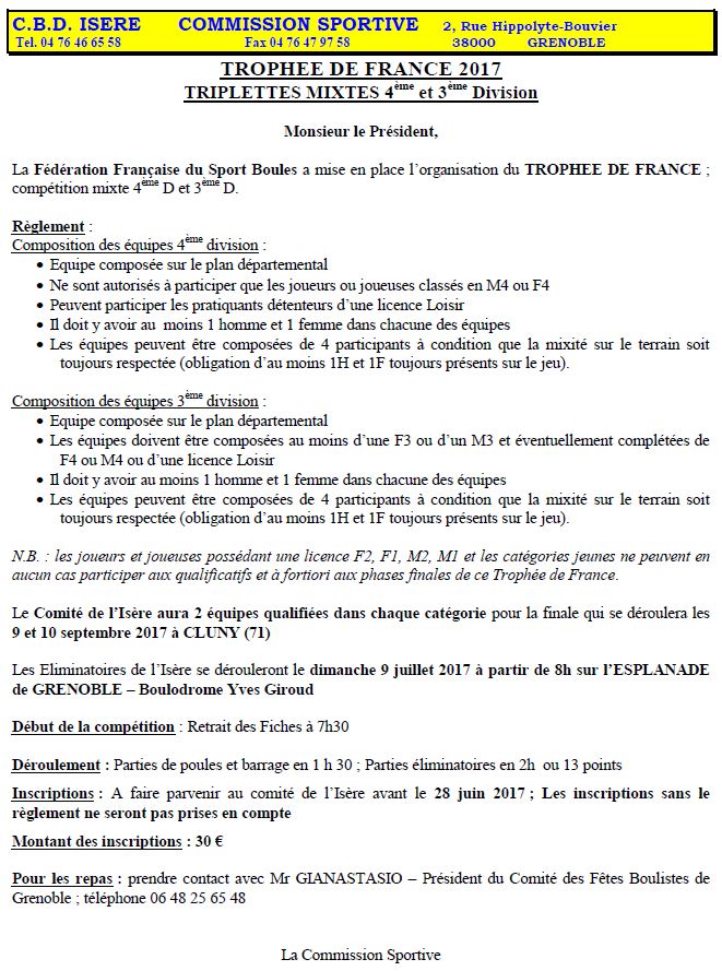 Trophée de France 2017