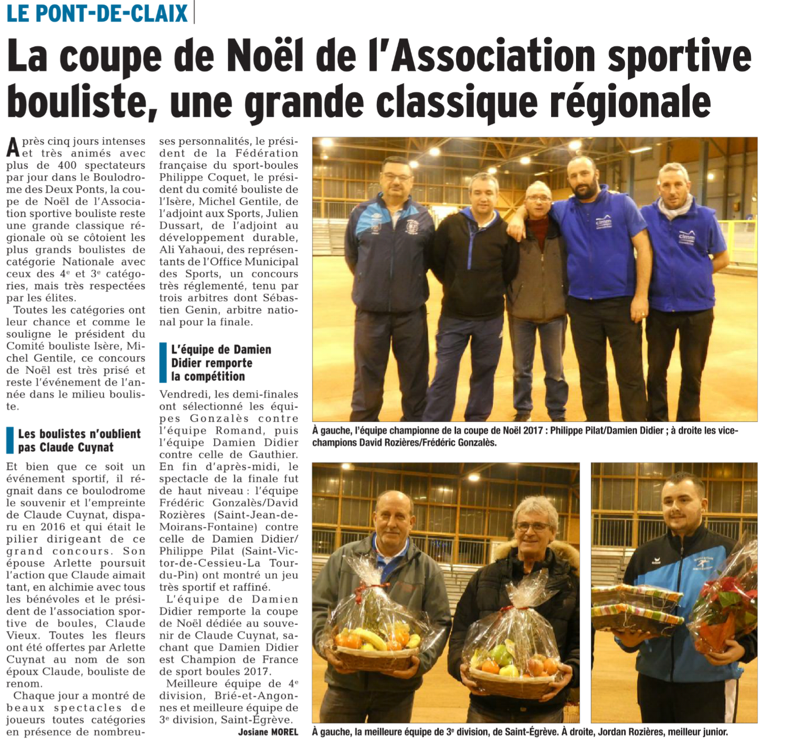 Coupe de Noël 2017 à Pont de Claix