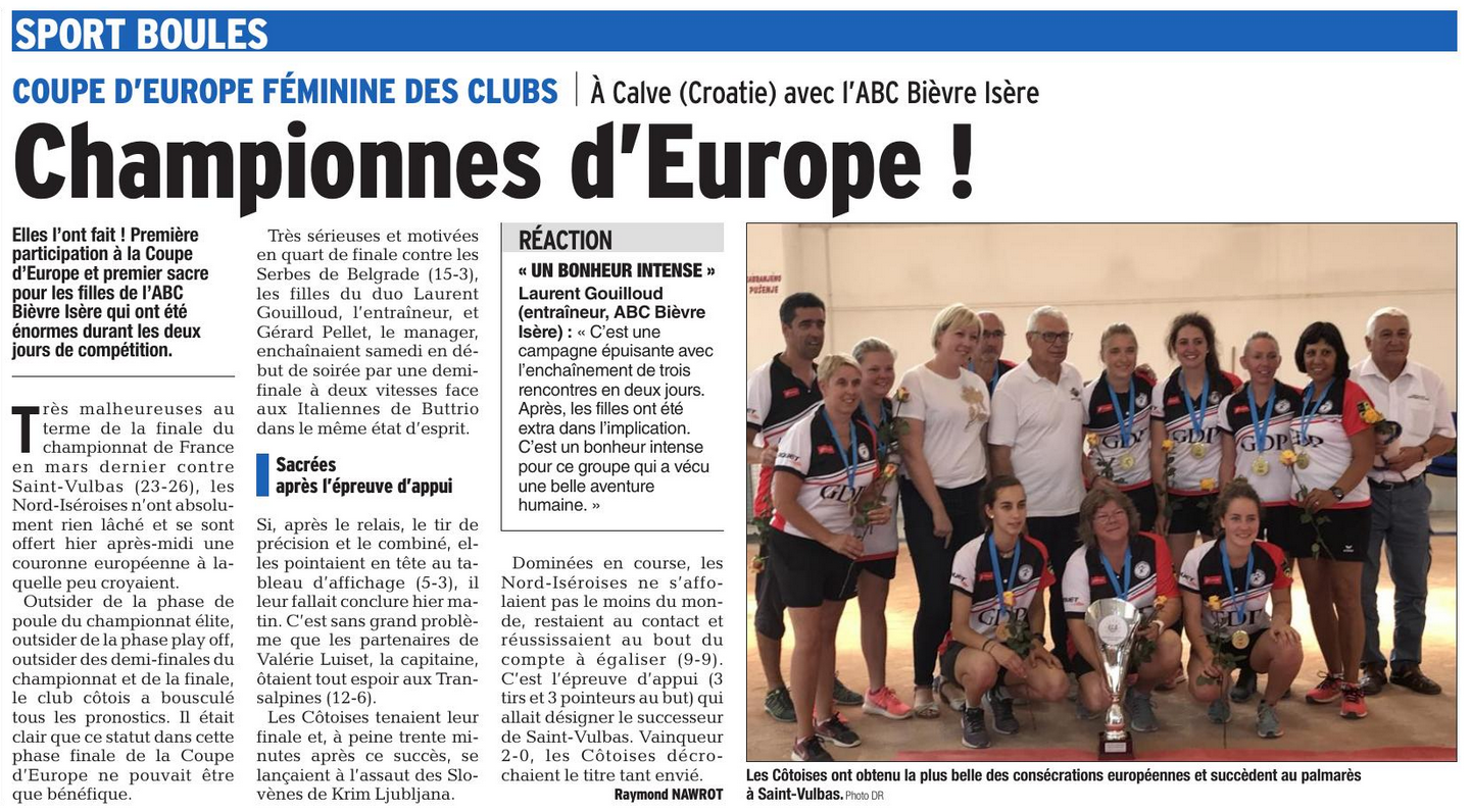 Championnes d&rsquo;Europe !