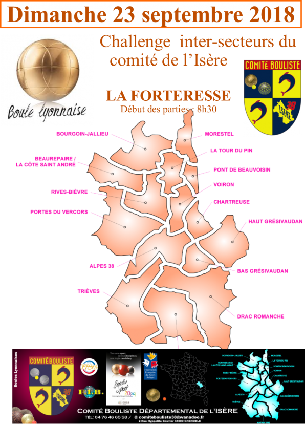 Challenge inter-secteur du Comité Bouliste de l’Isère