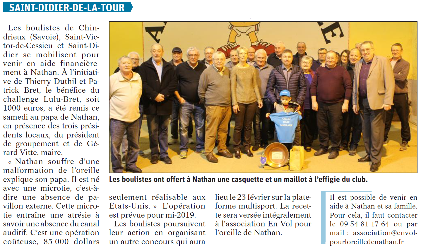 Les boulistes ont rencontré Nathan