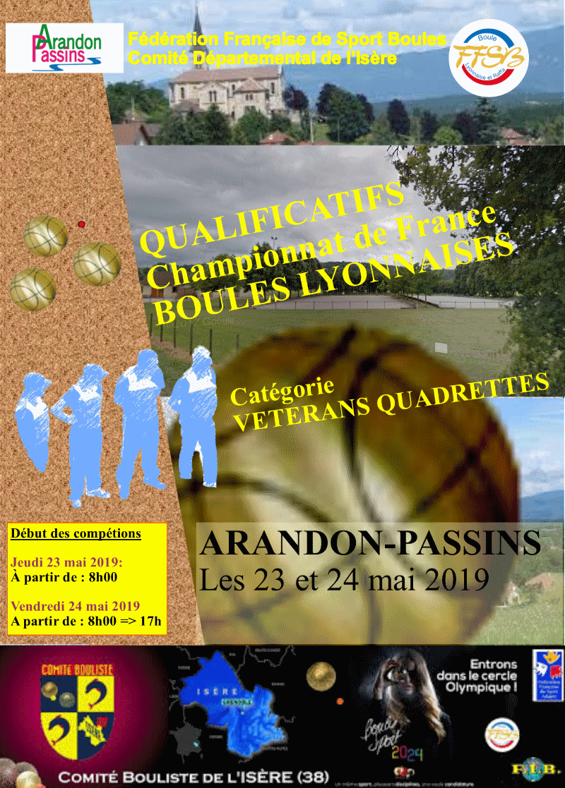 Fédéraux quadrettes vétérans 2019 à Arandon-Passins