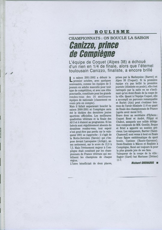 Championnat de France Vétérans à Compiègne.