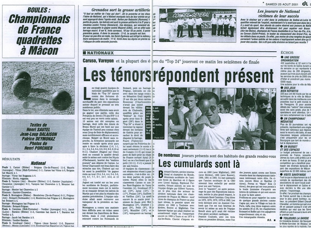 Championnat de France Quadrettes à Mâcon