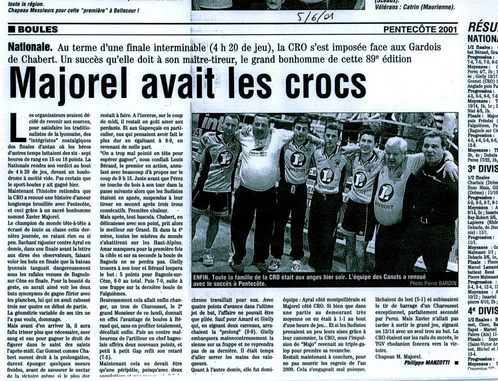 2001.Tournois de Pentecôte à Lyon.