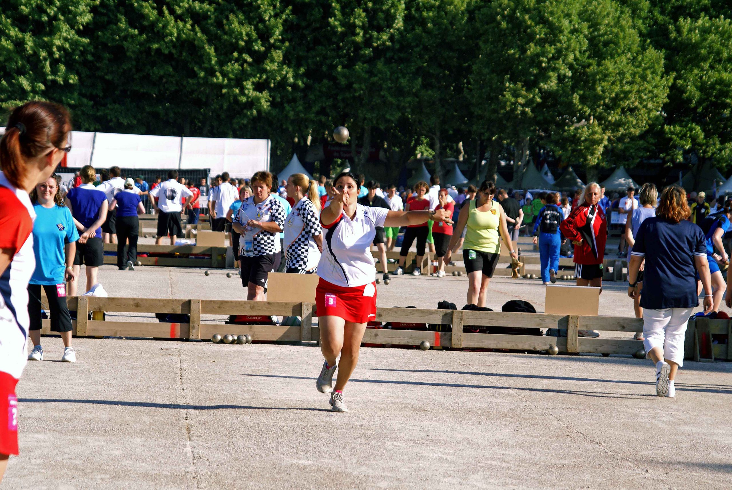 Championnat de France Doubles à Grenoble. Joueurs et public.