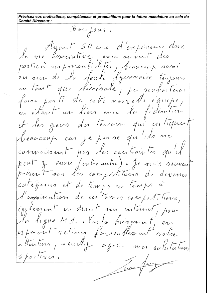 FFSB 2020-2023 : Projets des listes et des candidats