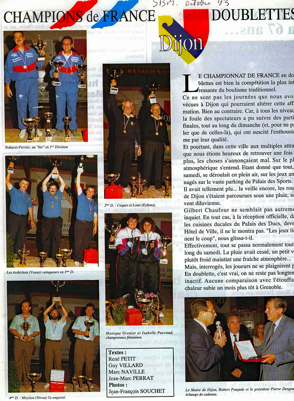 Championnat de France Doubles à Dijon.