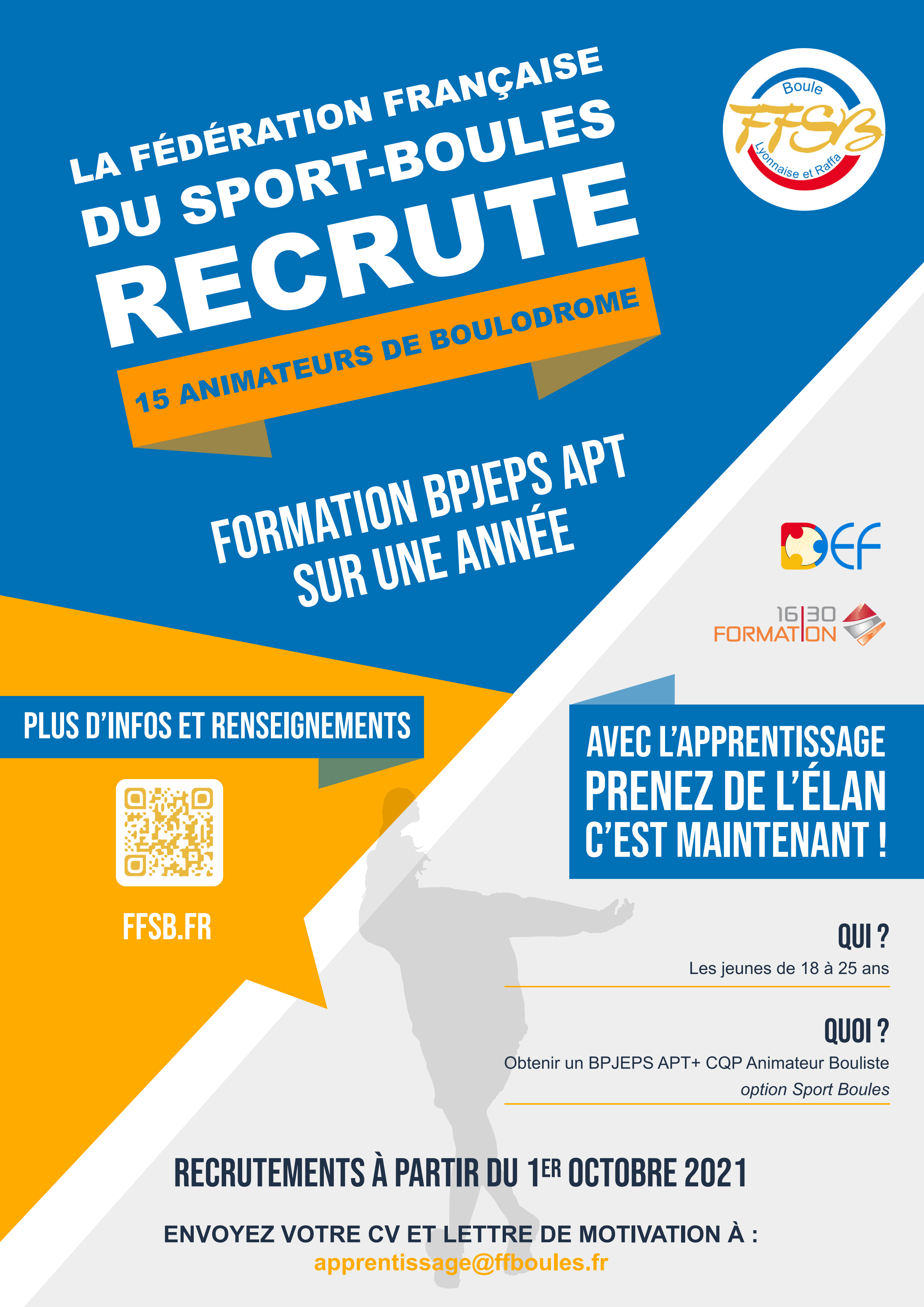 Recrutement Animateurs de Boulodrome – FFSB [Modalités]