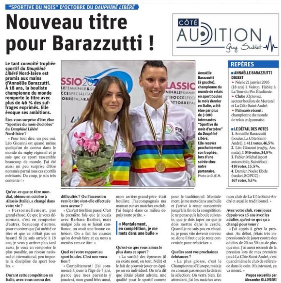 Sportive du mois Dauphiné-Libéré !