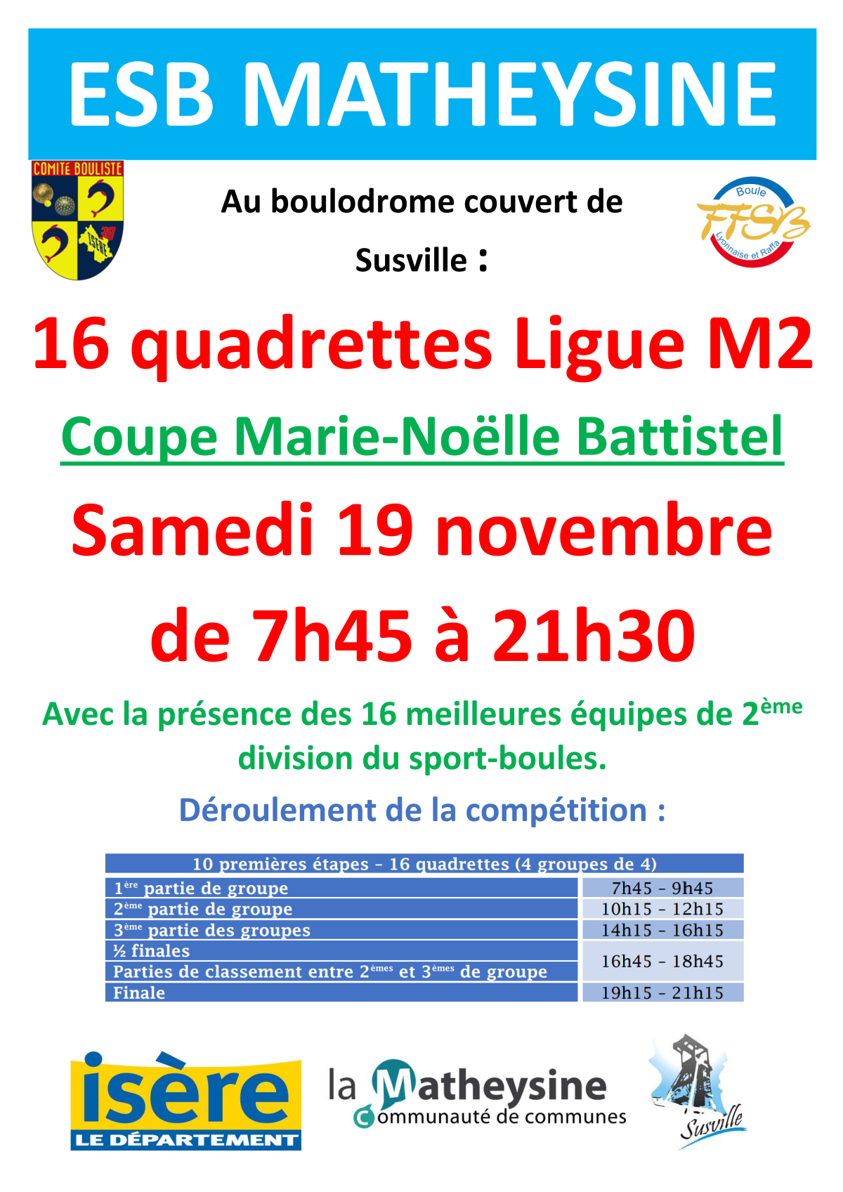 La Ligue M2 revient en Matheysine ce week-end …