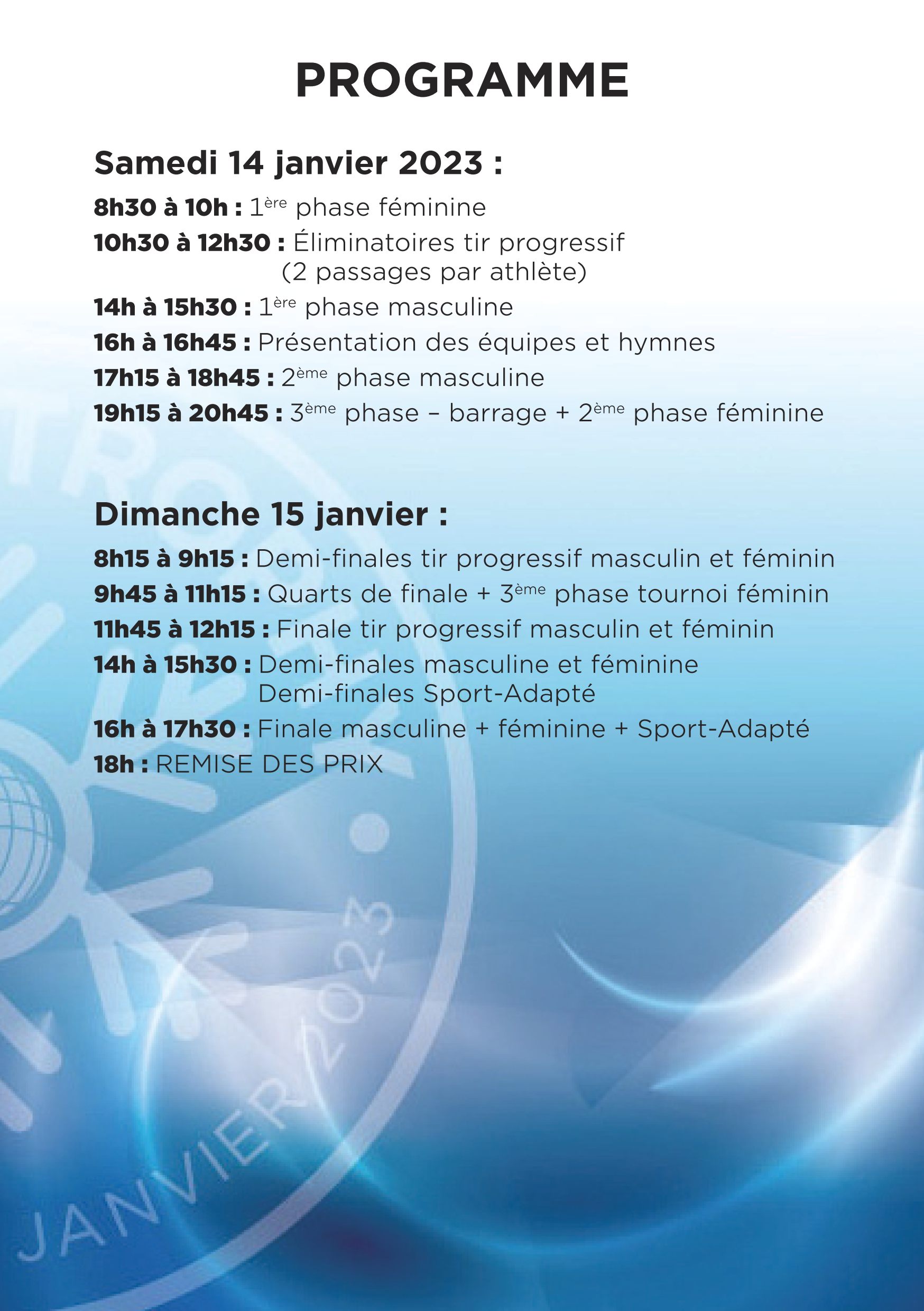 1ère édition Winter Trophy