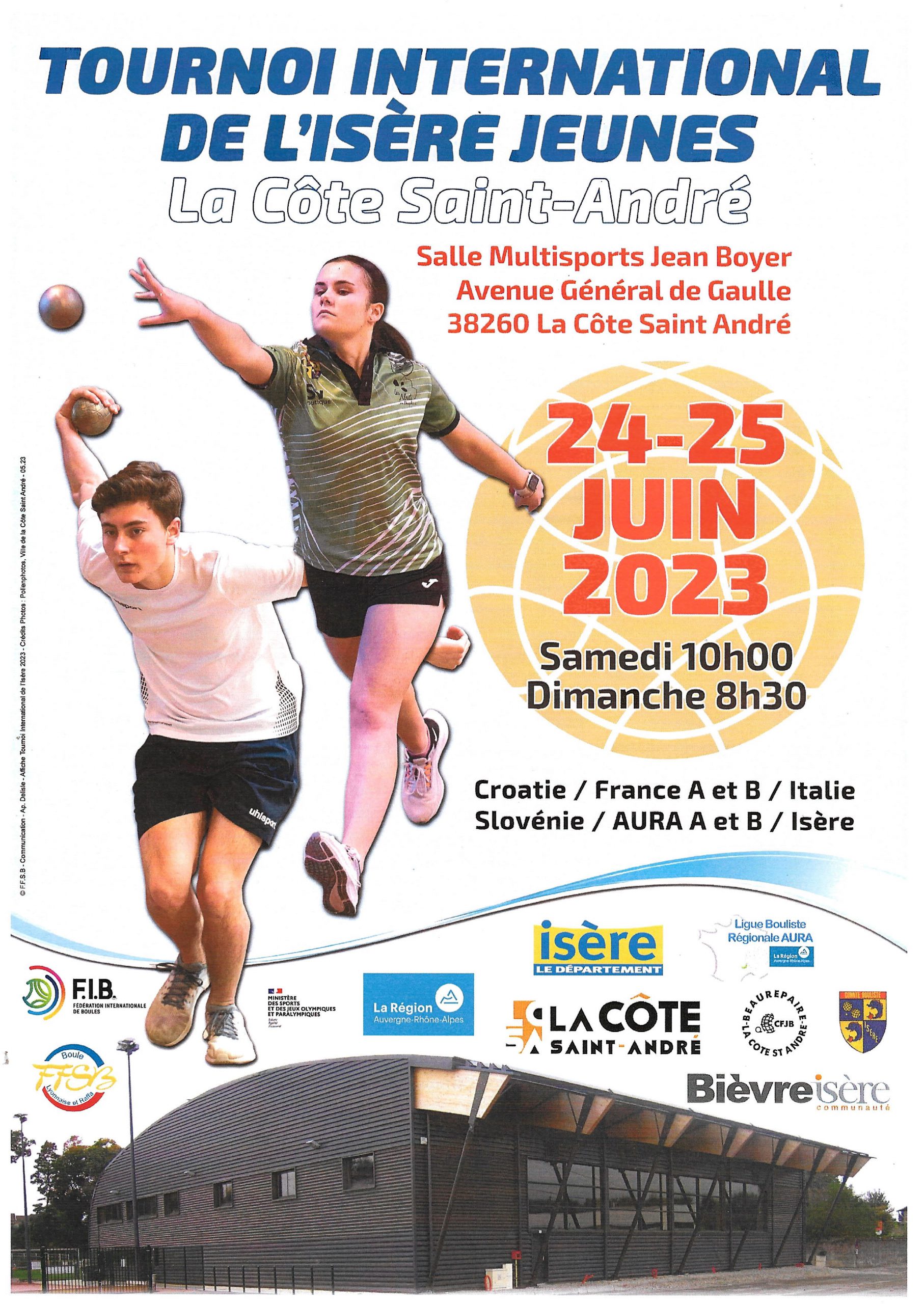 Tournoi International Jeunes à La Côte St André !