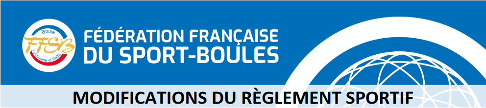 Modifications règlement sportif