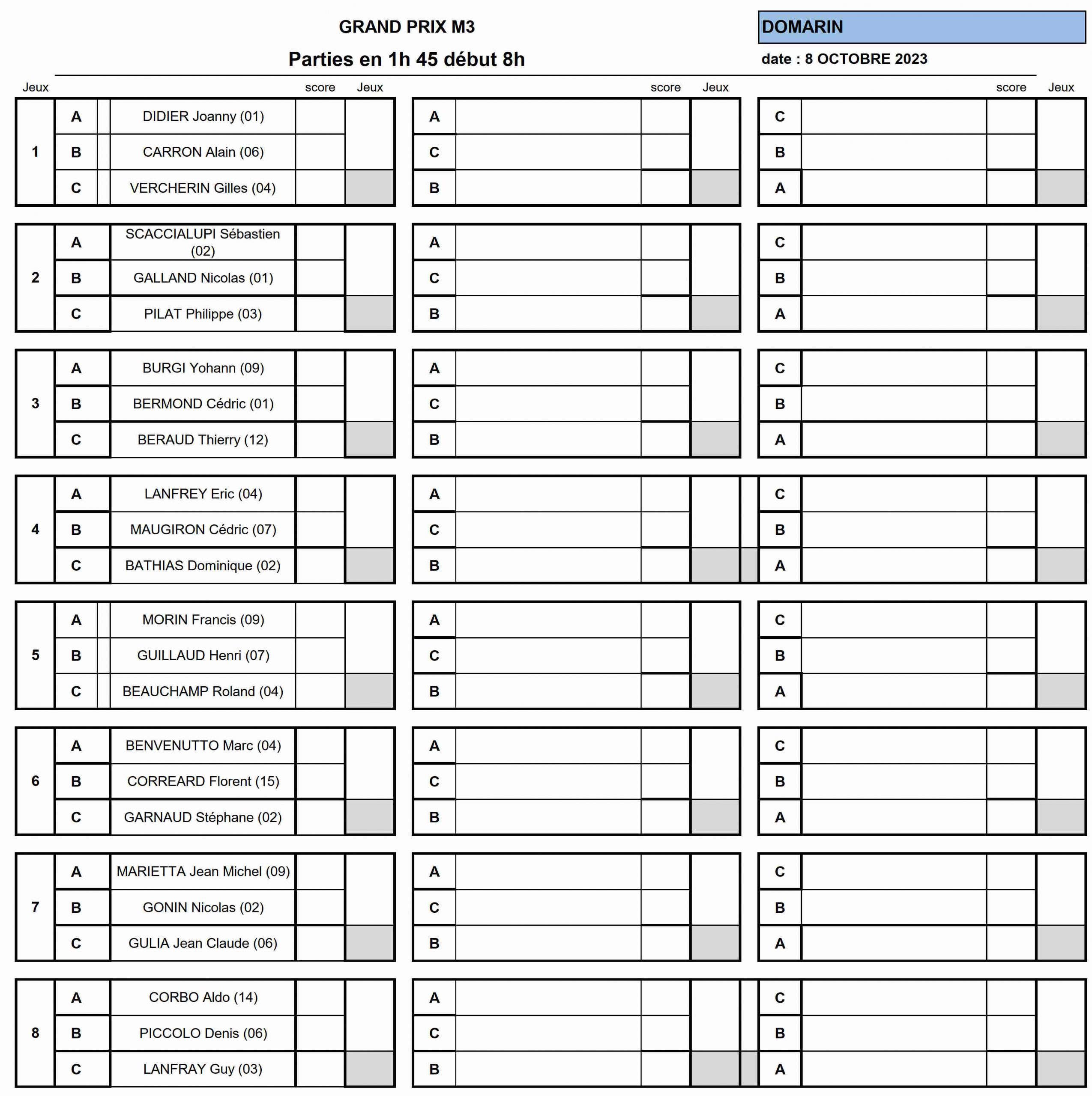 [Qualificatif M3 2023-2024] 1ère étape à Domarin !